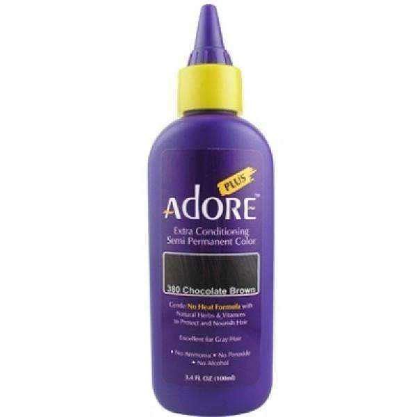 Adore Plus Hair Color For Gray Hair - 380 Chocolate Brown - Deluxe Beauty Supply