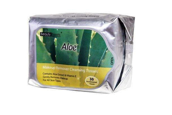 Beauty Treats Makeup Remover Cleansing Tissues - Aloe - Deluxe Beauty Supply