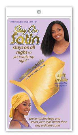 Stay On Satin Tie Back Super Wrap - Style 1101 Assorted - Deluxe Beauty Supply