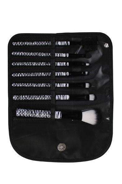 Beauty Treats 7 Piece Brush Set - Zebra Print #139 - Deluxe Beauty Supply