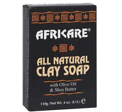 AfriCare All Natural Clay Soap w/ Olive Oil & Shea Butter - Deluxe Beauty Supply