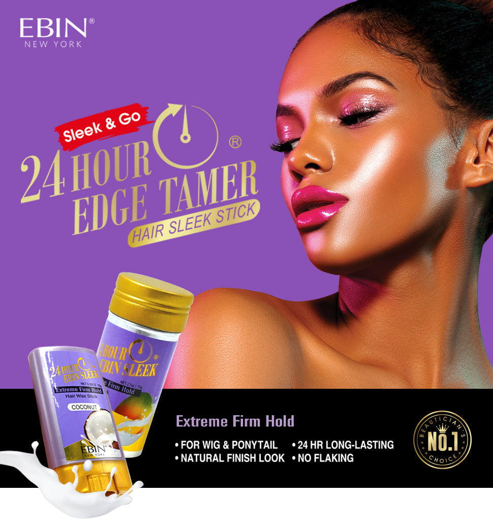 EBIN 24 Hour Edge Tamer Hair Sleek Wax Stick - Strawberry