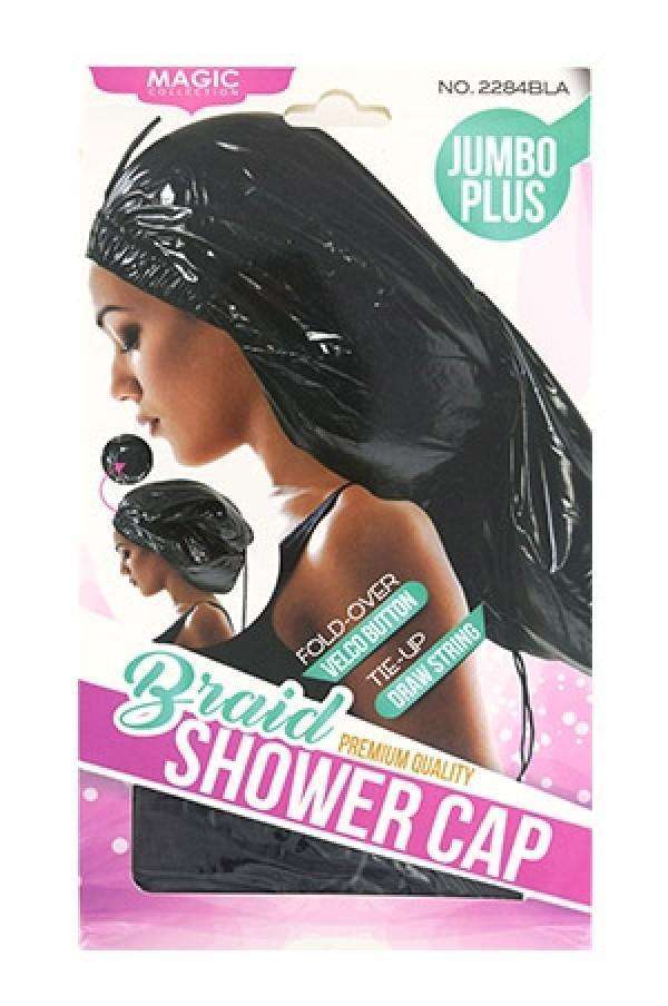 Magic Collection Jumbo Braid Shower Cap #2284BLA - Deluxe Beauty Supply