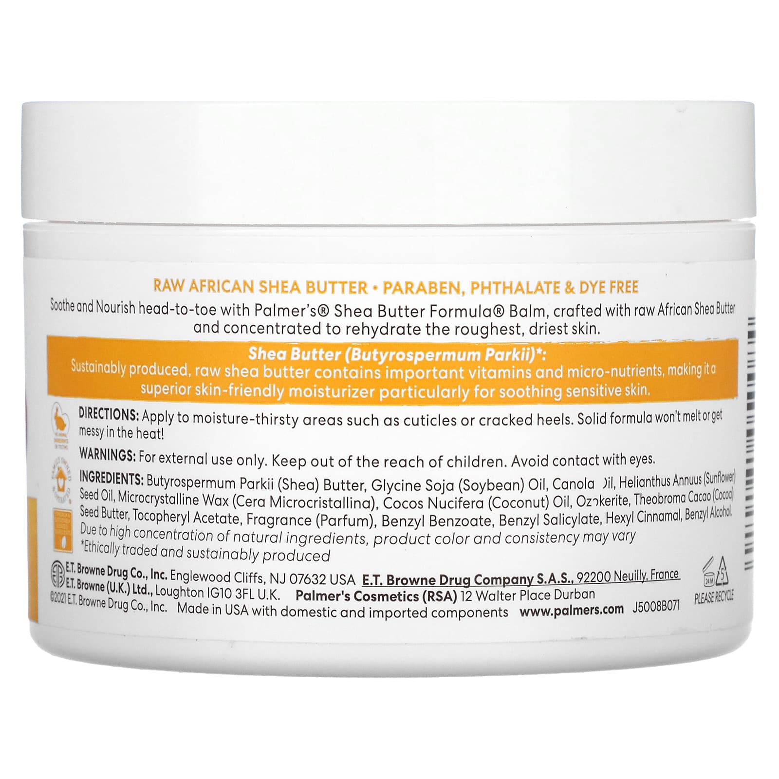 Palmer's Shea Formula Moisturizing Raw Shea Balm 7.25oz