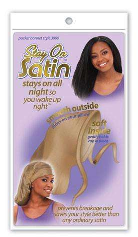 Stay On Satin Pocket Bonnet - Style 3999 Assorted - Deluxe Beauty Supply