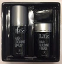 Liz Professional Hair Building Fibers & Locking Spray - Black