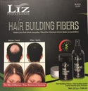 Liz Professional Hair Building Fibers & Locking Spray - Black - Deluxe Beauty Supply
