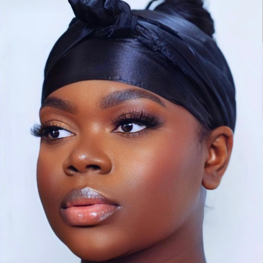 Broadus Collection Headwrap Scarf 36"X36" - Black