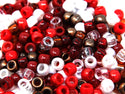 Tara Hair Beads -  Red, Brown & White Mix #72676