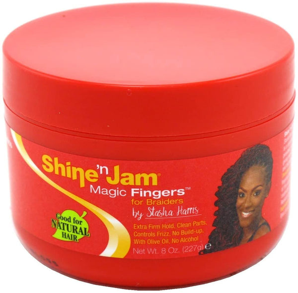 Ampro Shine 'n Jam Magic Fingers for Braiders 8oz - Deluxe Beauty Supply