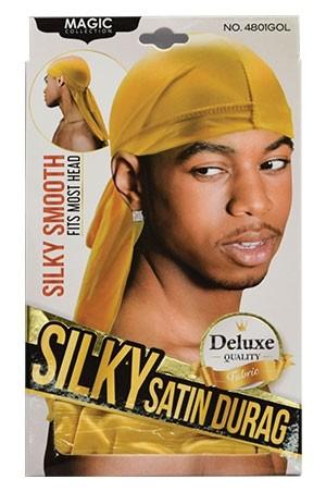 Magic Collection Silky Satin Durag #4801 Gold - Deluxe Beauty Supply