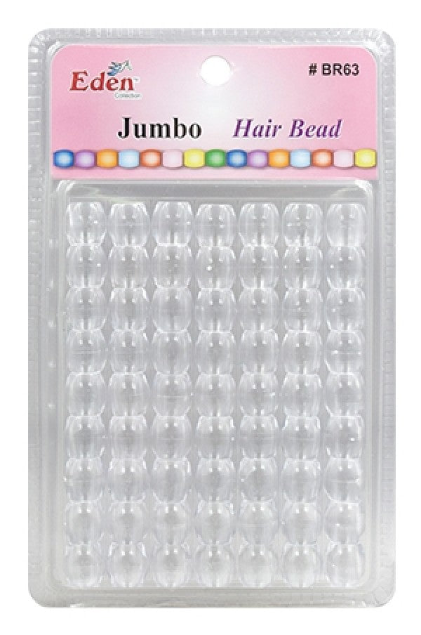Eden Jumbo Hair Beads - Clear #BR63C
