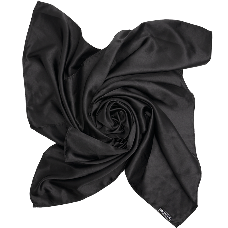 Broadus Collection Headwrap Scarf 36"X36" - Black