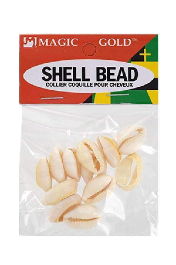 120 Magic Gold Shell Beads - Large Ivory #7001 - Deluxe Beauty Supply