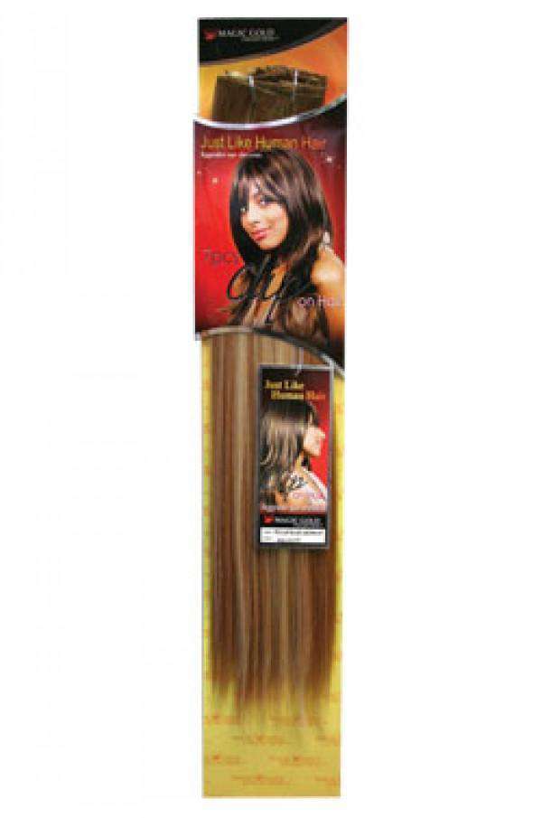 Magic Gold ''Just Like Human Hair" 16"18" Hair Extensions 7pcs - Deluxe Beauty Supply