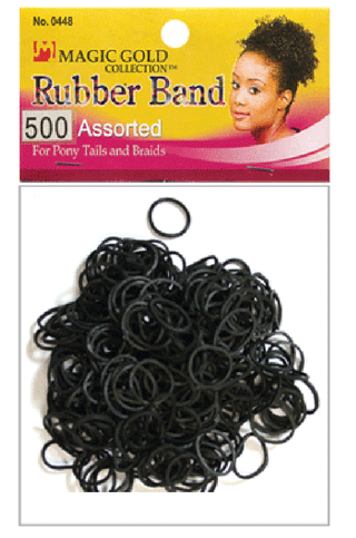 Magic Gold Elastic Ponytailers Black - Deluxe Beauty Supply