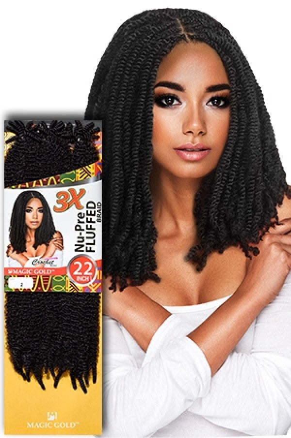Magic Gold 3X Nu-Pre Fluffed Braid 22"