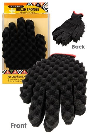 Magic Gold Hair Curling Sponge Brush Glove