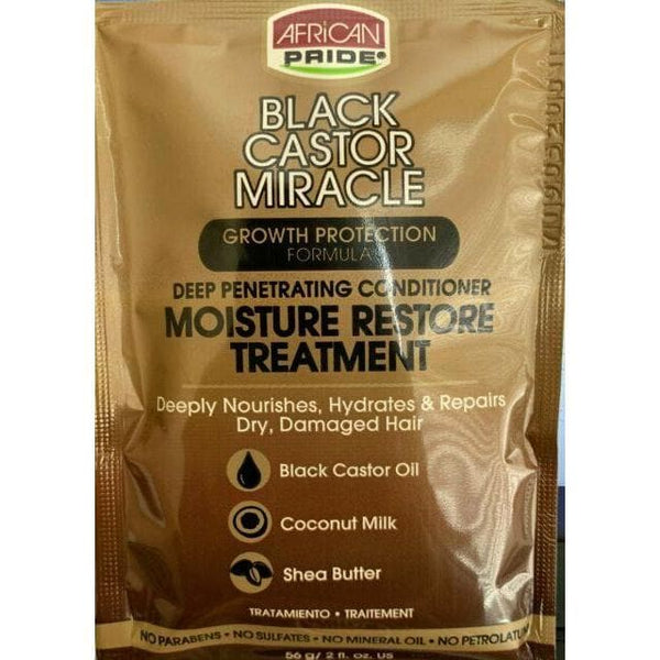 African Pride Black Castor Miracle Deep Penetrating Conditioner Moisture Restore Treatment - Deluxe Beauty Supply
