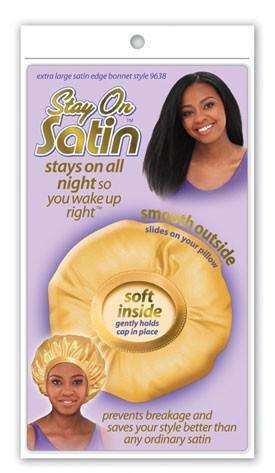 Stay On Satin Satin Edge Bonnet Extra Large - Style 9638 Assorted - Deluxe Beauty Supply