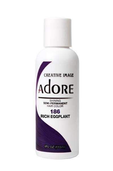 Adore Semi-Permanent Hair Color -186 Rich Eggplant - Deluxe Beauty Supply