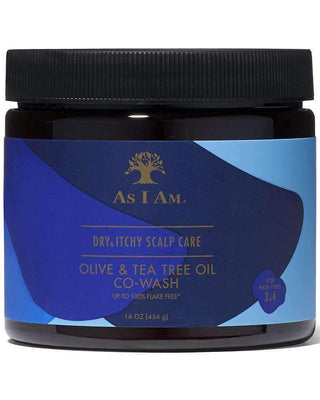 As I Am Dry & Itchy Scalp Care Olive & Tea Tree Oil CoWash - Deluxe Beauty Supply
