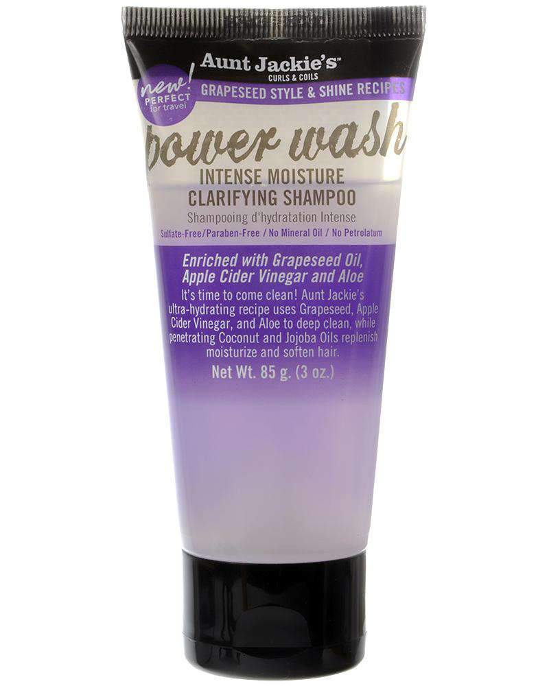 Aunt Jackie's Grapeseed Style & Shine Recipes "Power Wash" Intense Moisture Clarifying Shampoo 3oz - Deluxe Beauty Supply