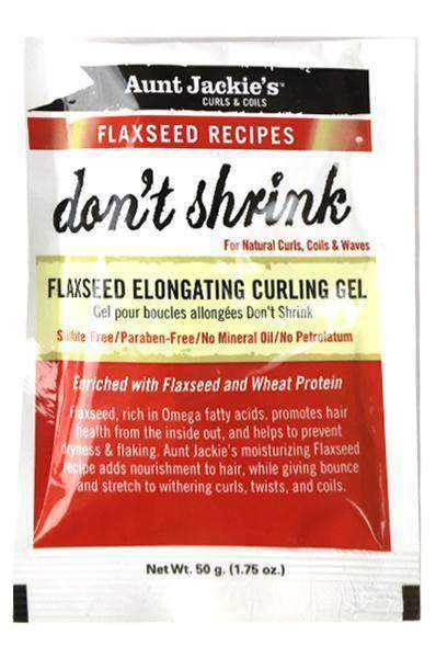 Aunt Jackie's "Don't Shrink" Flaxseed Elongating Curl Gel Packette - Deluxe Beauty Supply
