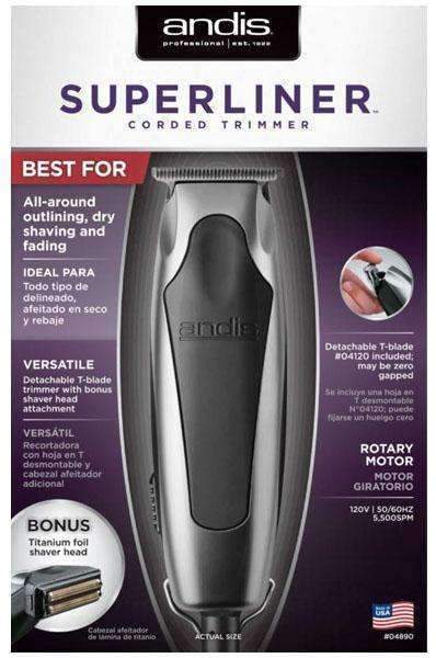 Andis SuperLiner Trimmer w/Bonus Shaver Head - Deluxe Beauty Supply