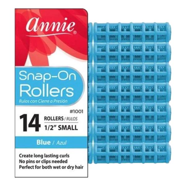 Annie Snap-On Rollers 1/2" Small Blue #1001