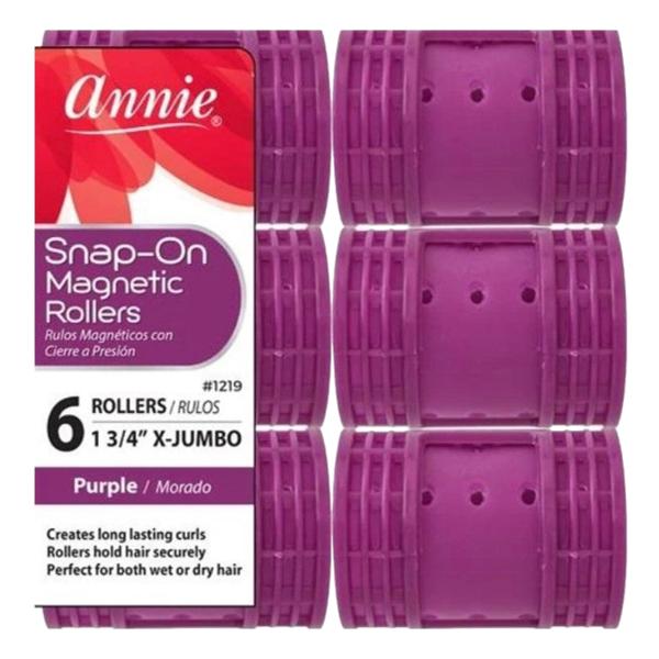 Annie Snap On Magnetic Rollers 1 3/4" X-Jumbo Purple #1219