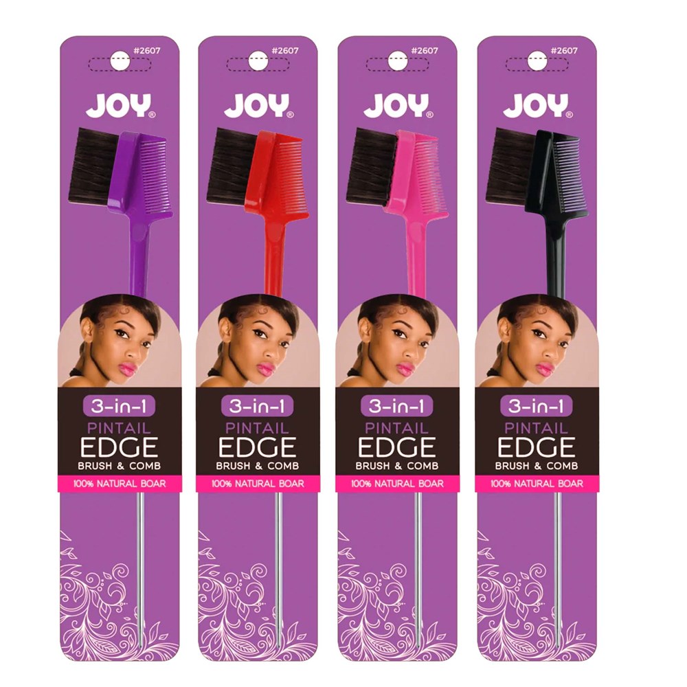 Joy 3-In-1 Pintail Edge Brush & Comb Assorted #2607