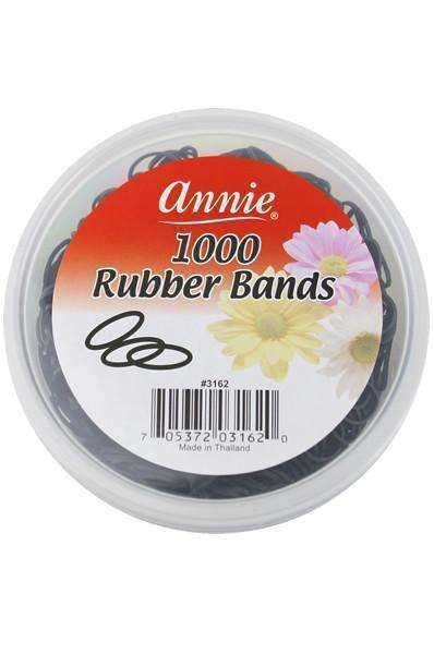 Annie Black Rubber Bands 1000pcs #3162 - Deluxe Beauty Supply