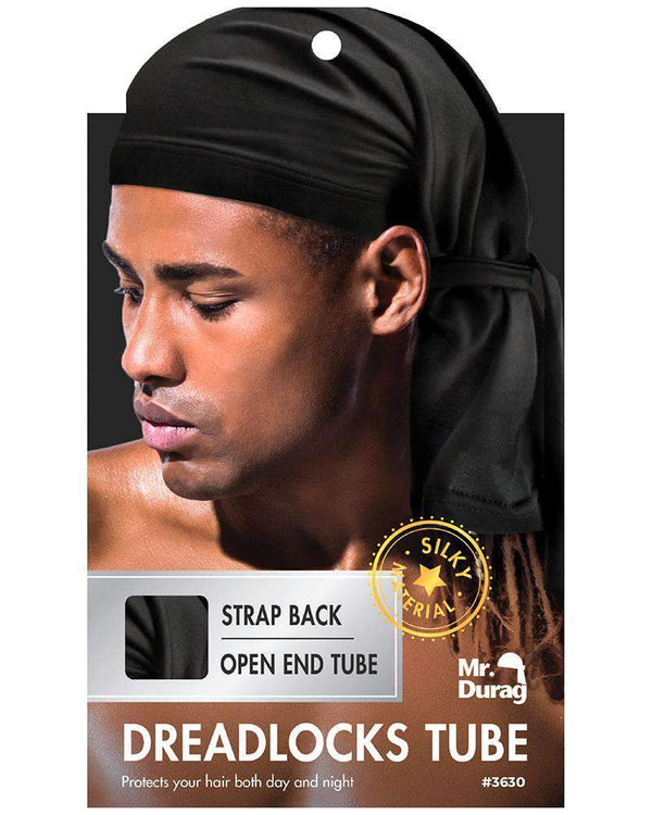 Annie Dread Locks Tube with Strap Back - Black - Deluxe Beauty Supply