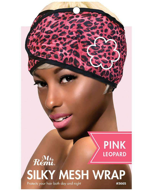 Ms. Remi Silky Mesh Wrap Pink Leopard #3665