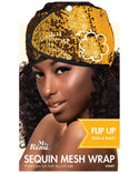 Annie Sequin Mesh Wrap - Flip Up Gold and Black - Deluxe Beauty Supply