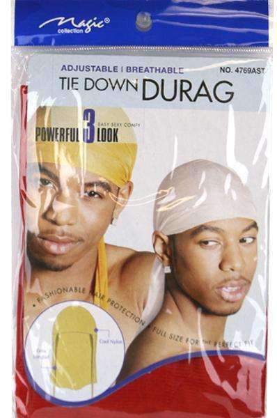 Magic Collection Adjustable Tie Down Du Rag #4769AST - Deluxe Beauty Supply