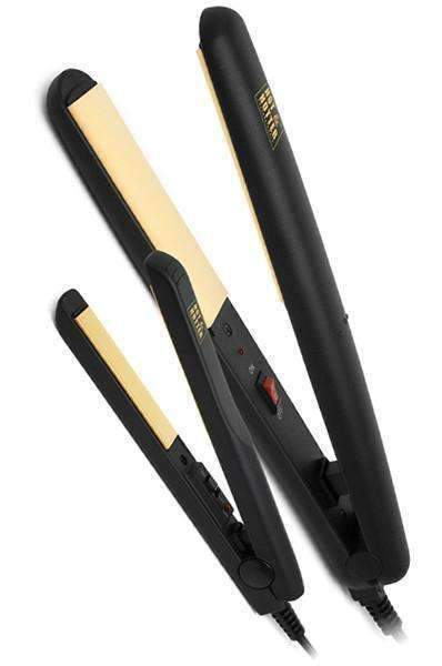 Annie Hot & Hotter Combo Gold Ceramic Flat Irons #5873 - Deluxe Beauty Supply