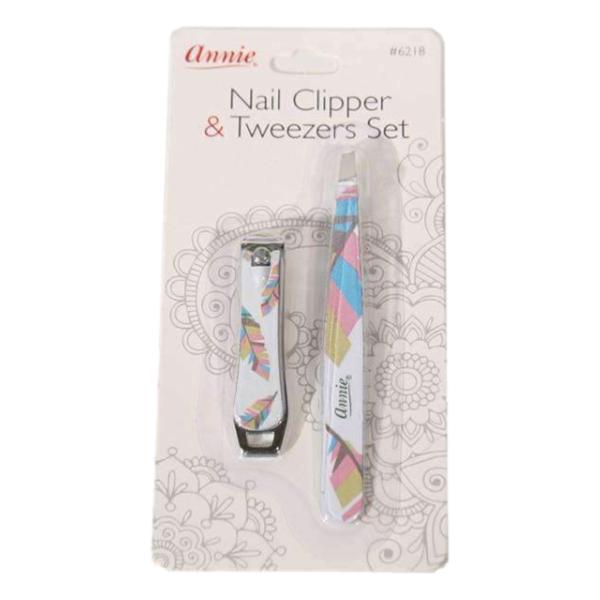 Annie Nail Clipper & Tweezers Set Assorted #6218