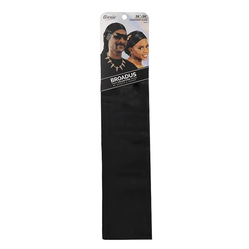 Broadus Collection Headwrap Scarf 36"X36" - Black