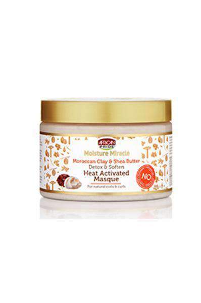 African Pride Moisture Miracle Moroccan Clay & Shea Butter Heat Activated Masque - Deluxe Beauty Supply
