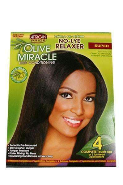 African Pride Olive Miracle No Lye Relaxer 4 Touch-Up Kit - Deluxe Beauty Supply