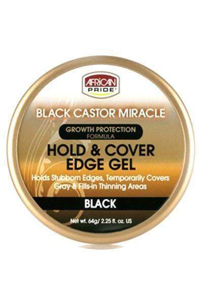 African Pride Black Castor Miracle Hold & Cover Edges Black - Deluxe Beauty Supply