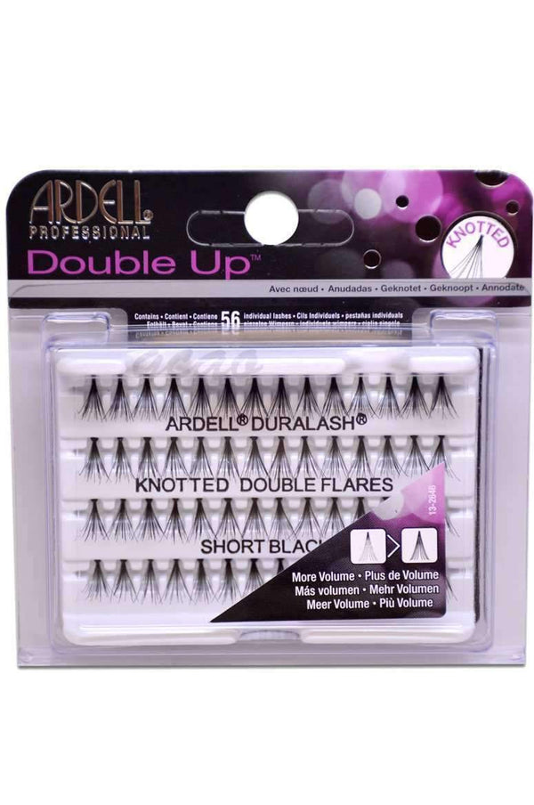 Ardell Double Up Individual Lashes - Knotted Double Flares Short Black - Deluxe Beauty Supply