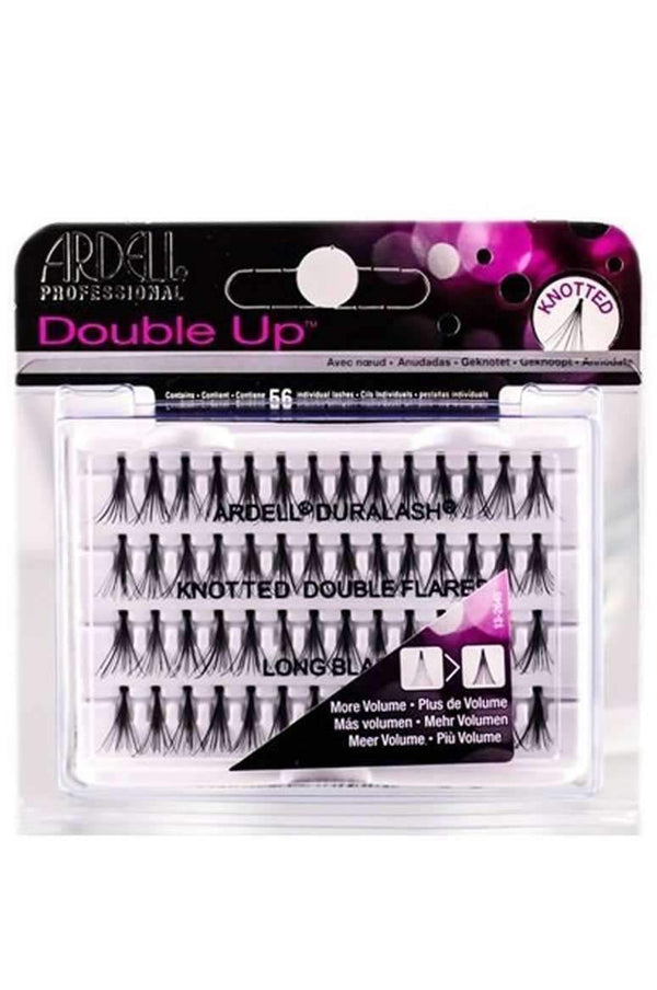 Ardell Double Up Individual Lashes - Knotted Double Flares Large Black - Deluxe Beauty Supply