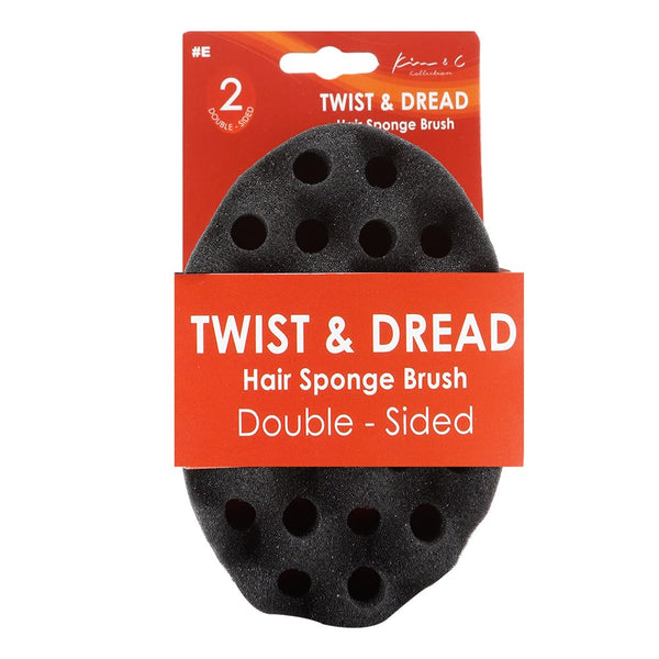 Double Sided Twist & Dread Hair Sponge Brush #E