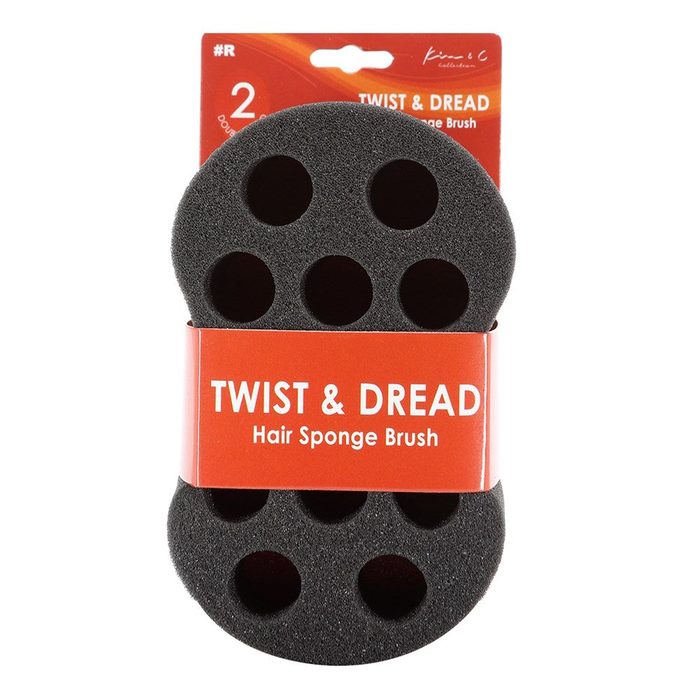 Double Sided Twist & Dread Hair Sponge Brush #R
