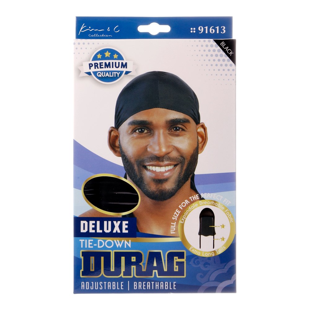 Deluxe Tie-Down Durag - Black #91613