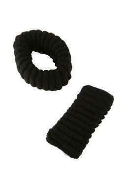 Black Hair Scrunchies 10pcs - Deluxe Beauty Supply