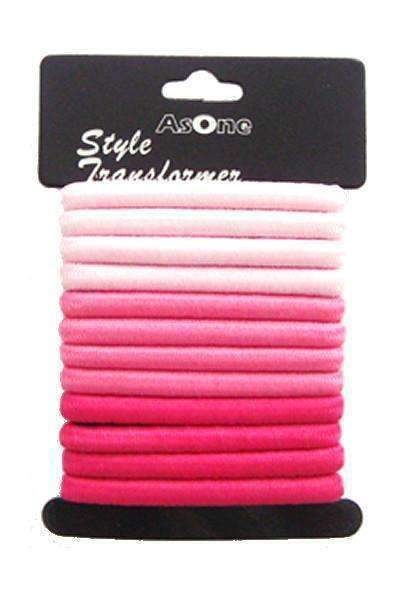 12pcs Ponytail Holders Pink - Deluxe Beauty Supply